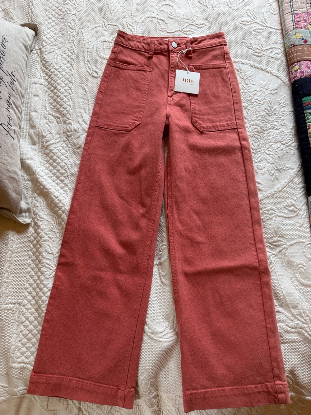 JBD Wide-Leg Jeans in Rust